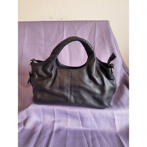 Iswee Genuine Leather Purse  Handbag Top Handle Black